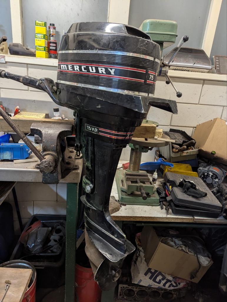 Mercury buitenboordmotor 7.5 pk 2 takt voor onderdelen, Ophalen, Gebruikt, Motor en Techniek