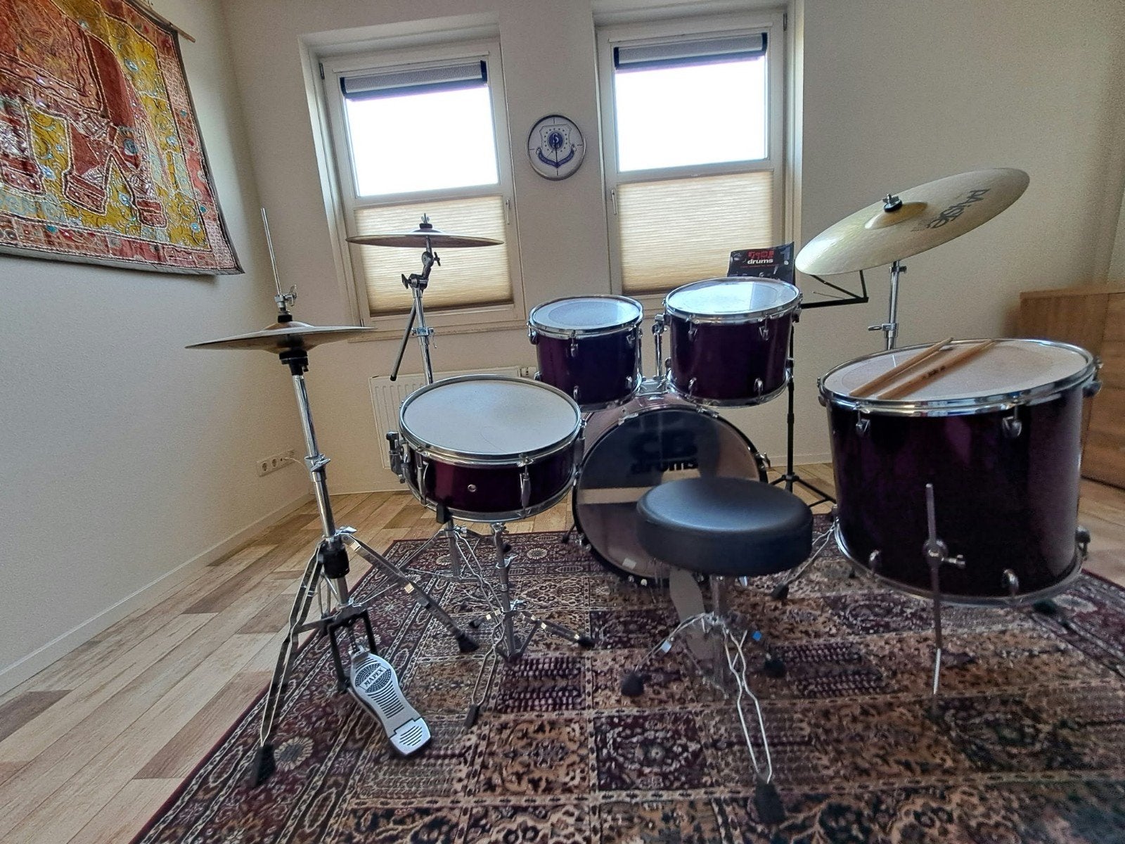 mooi drumstel te koop, Ophalen