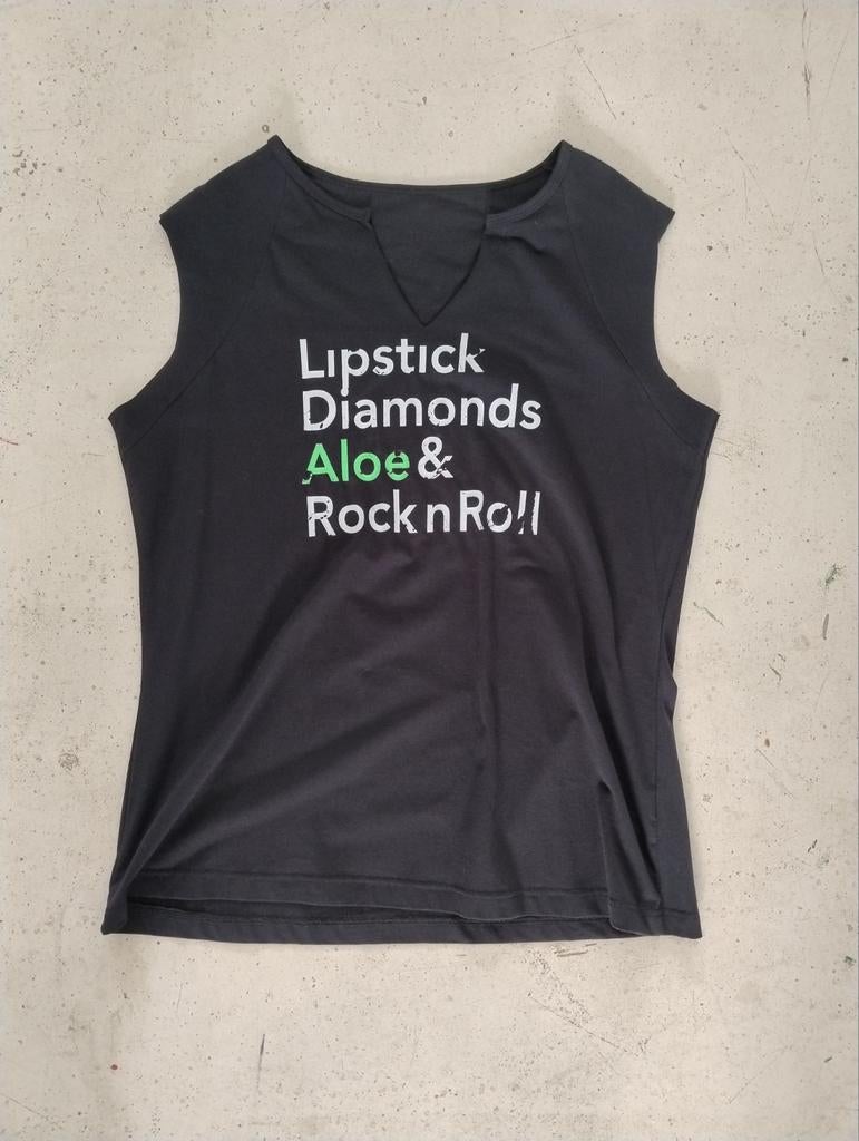 Zwart mouwloos T-shirt met print - Flawless by Sonya, Zwart, Ophalen of Verzenden, Zonder mouw, Flawless by Sonya