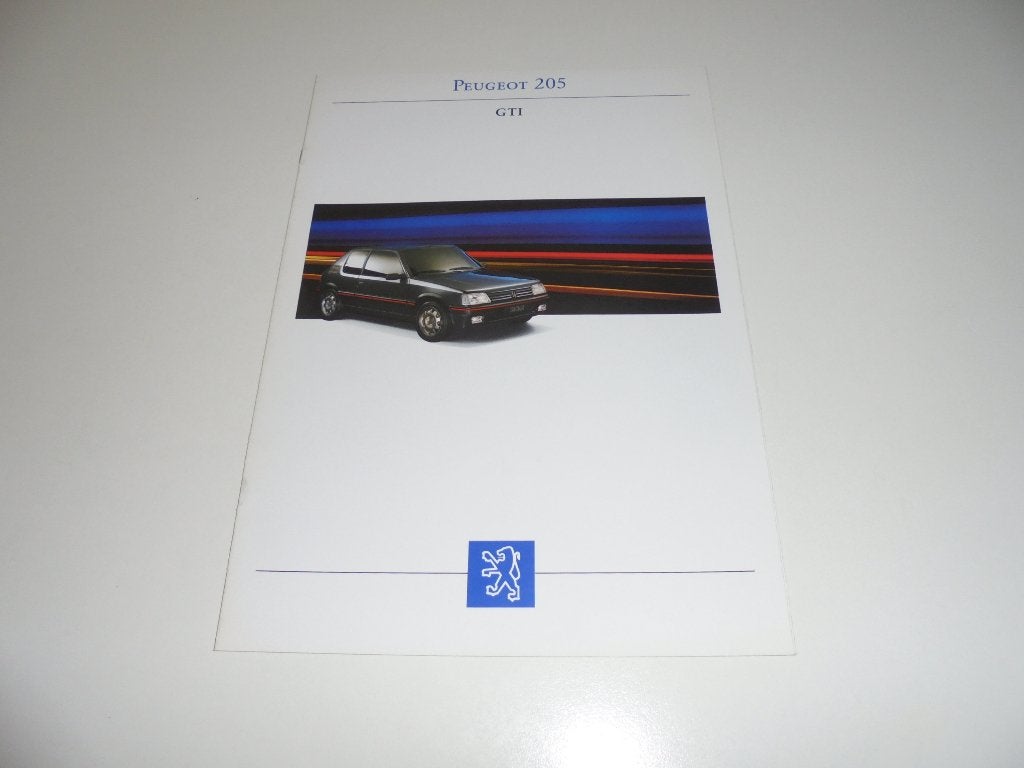 brochure Peugeot 205 GTI  1993, Ophalen of Verzenden, Nieuw, Peugeot