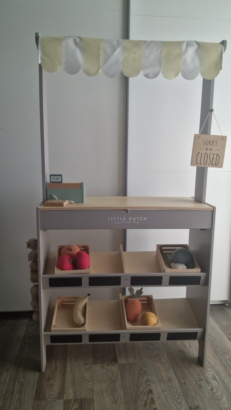Little Dutch Houten Marktkraam met Accessoires, Kinderen en Baby's, Ophalen, Zo goed als nieuw, Jongen of Meisje
