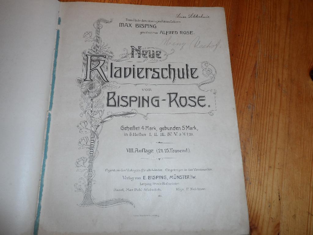 Bisping-rose - neue klavierschule, Gebruikt, Ophalen of Verzenden, Artiest of Componist, Piano