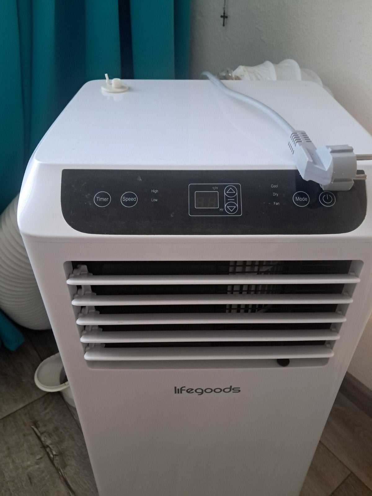Lifegoods Mobiele Airco LG1157 - Koelen en Ontvochtigen, Gebruikt, Minder dan 60 m³, Timer, 3 snelheden of meer