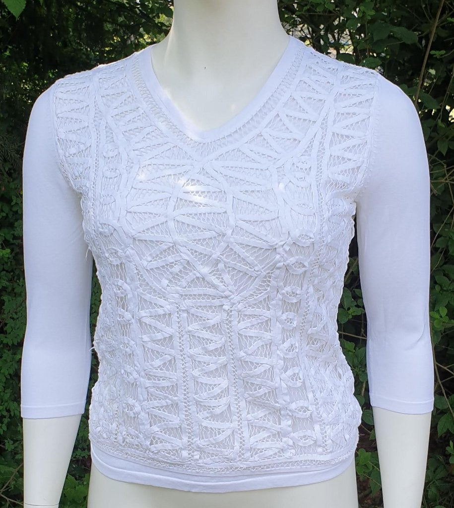 Gerry Weber mooie witte trui 40 M | stretch, Maat 38/40 (M), Verzenden, Wit, Zo goed als nieuw