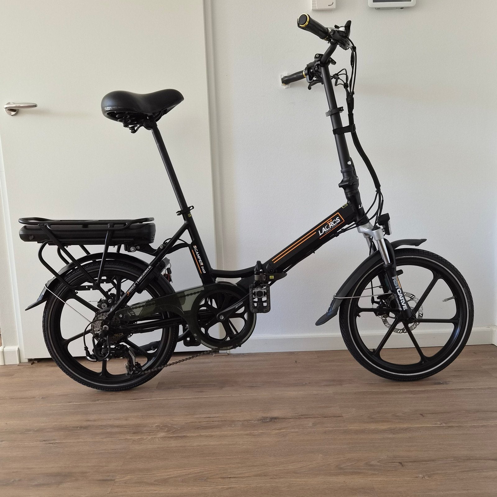 Z.G.A.N. Lacros S400 elektrische vouwfiets (20inch), Fietsen en Brommers, Ophalen, Versnellingen, Zo goed als nieuw, Schijfrem
