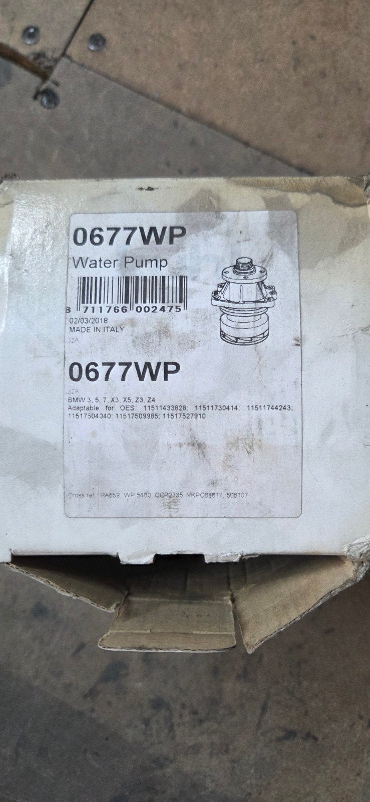 Waterpomp 0677WP voor BMW 3, 5, 7, X3, Z3, Z4, Auto-onderdelen, Ophalen of Verzenden