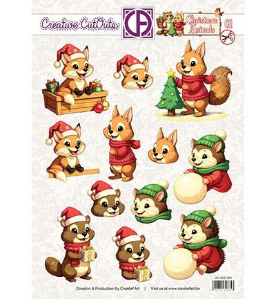 Creatief Art creatieve CutOuts Christmas Animals 01, Kerst, ., Nieuw, Ophalen of Verzenden