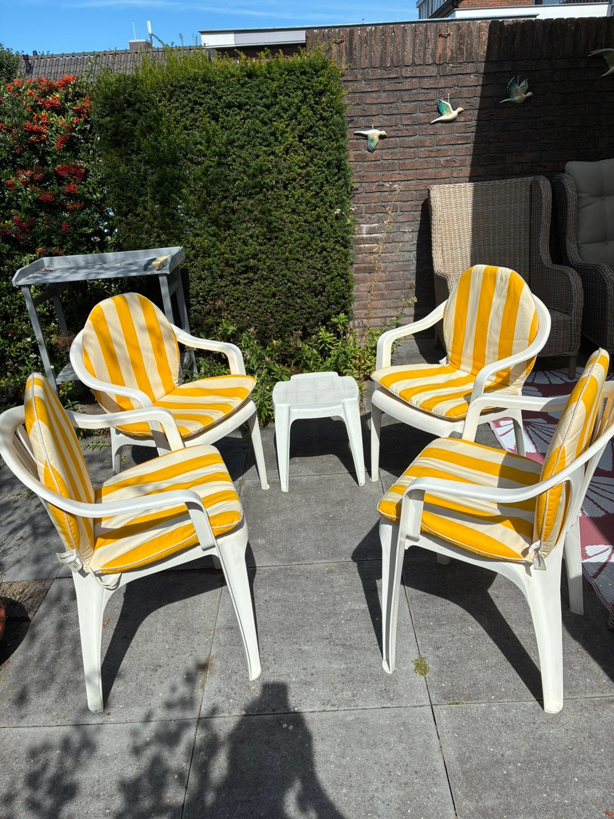 Balkon of terrasstoeltjes, Tuin en Terras, Ophalen, Zo goed als nieuw, Kunststof