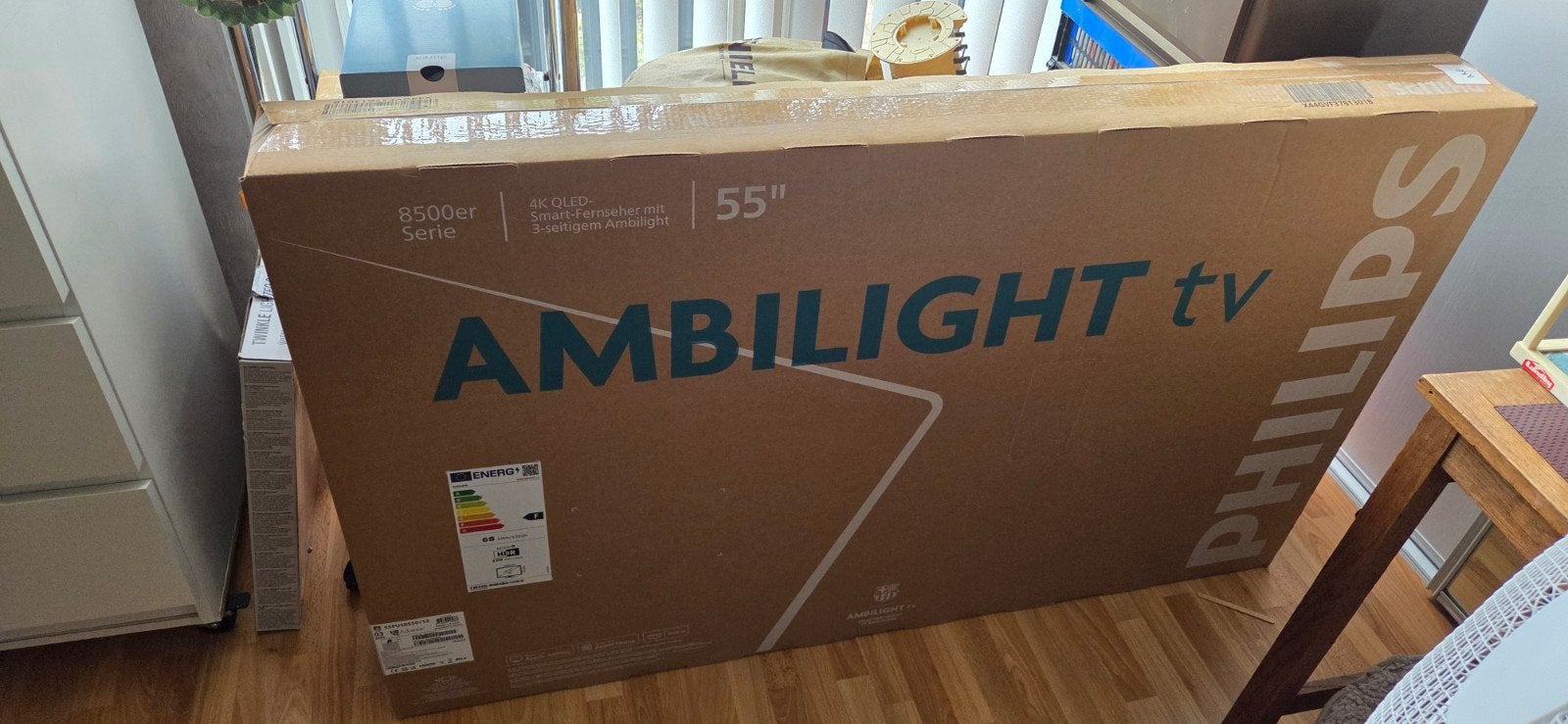 Nieuwe Philips Ambilight 55 inch 4K QLED 8500er met garantie, Ophalen, Philips, QLED, Nieuw