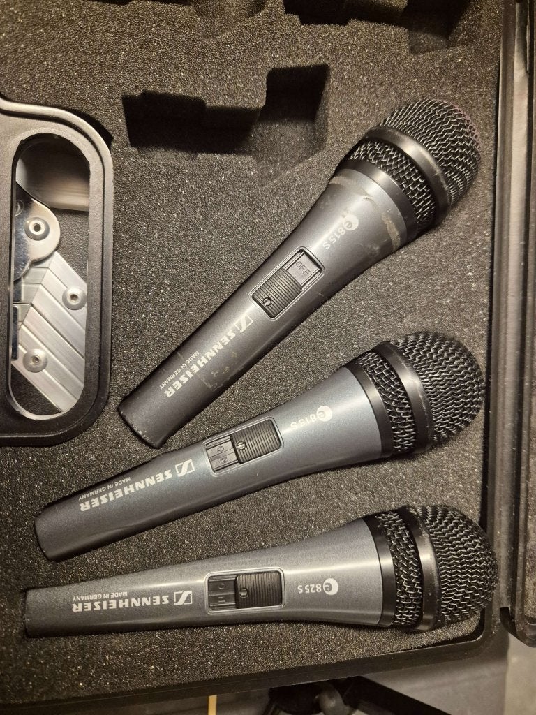 3x sennheiser microfoon in koffer, Gebruikt, -, -, Overige typen