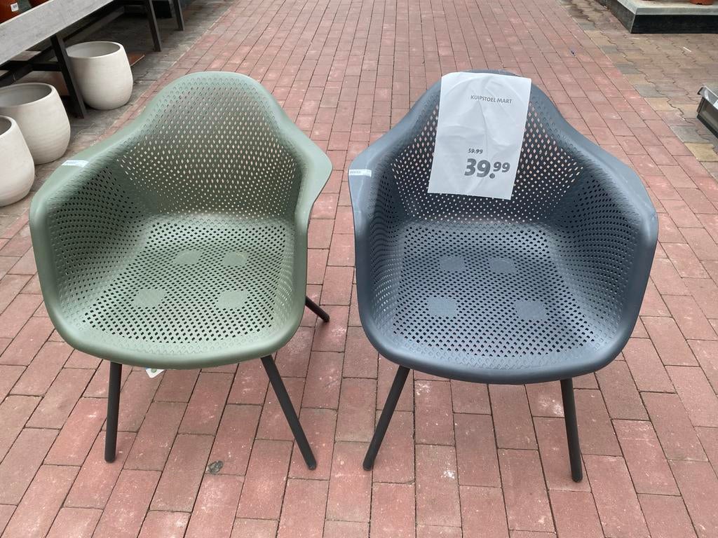 kuipstoelen, mart groen en grijs, Ophalen, Zo goed als nieuw, Kunststof