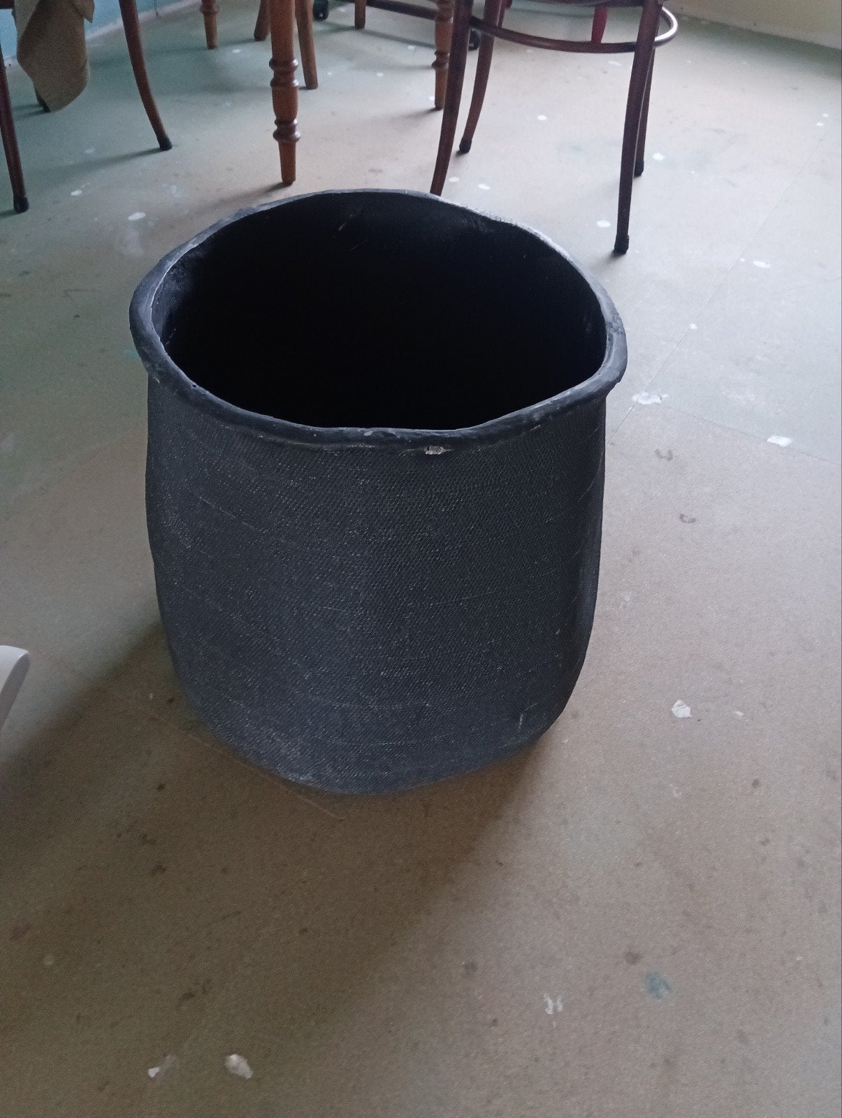 Pot groot  voor plant of sier kleur , antraciet, binnen, Tuin en Terras, Bloempotten, Ophalen, 40 cm of meer, Rond, Binnen
