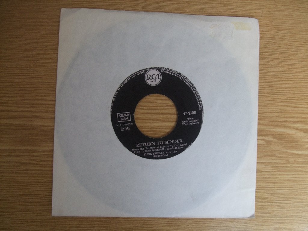ELVIS PRESLEY    RETURN TO SENDER / WHERE DO YOU COME FROM, 7 inch, Single, Ophalen of Verzenden, Zo goed als nieuw