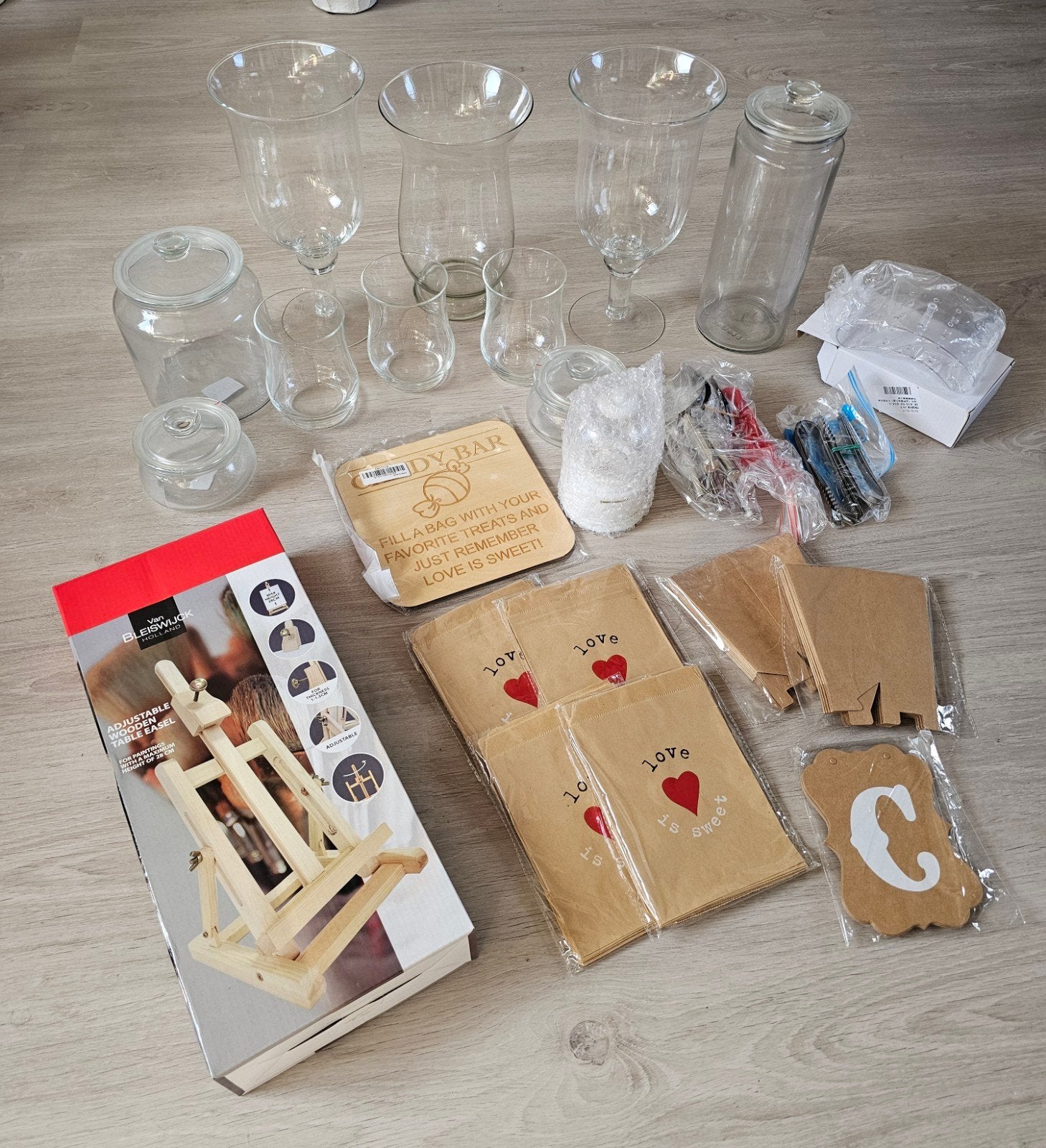 Complete Candy Bar Set, Hobby en Vrije tijd, Feestartikelen, Versiering, Geboorte of Huwelijk, Ophalen