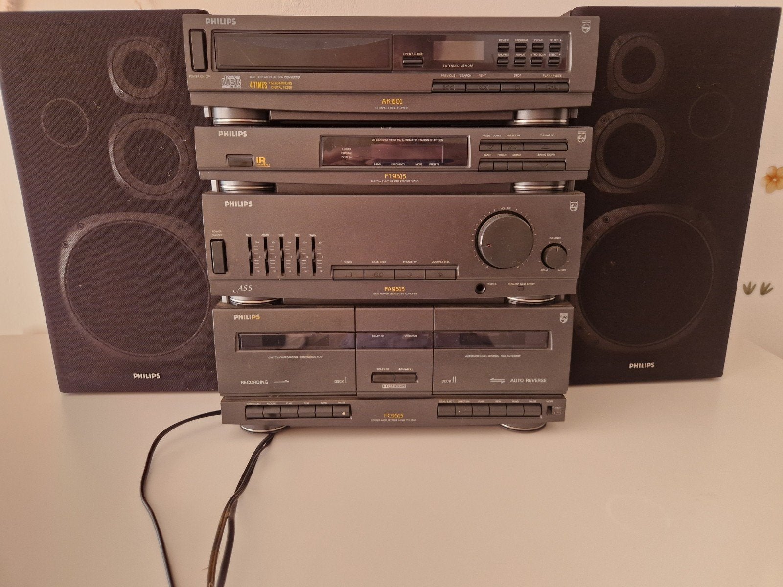 Philips fa 9513 stereotoren met luidsprekers, Ophalen of Verzenden, Philips