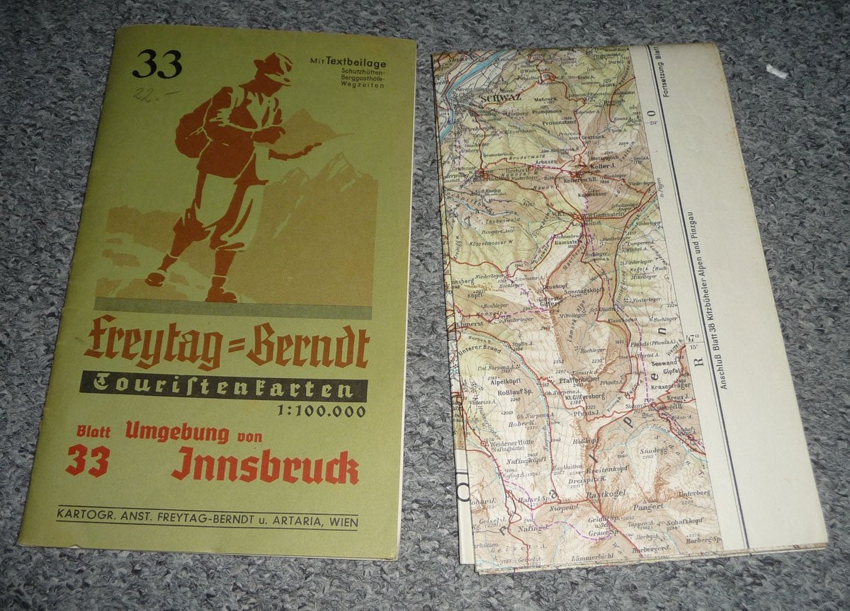 Oude Landkaard Innsbruck, Ophalen of Verzenden, Gelezen
