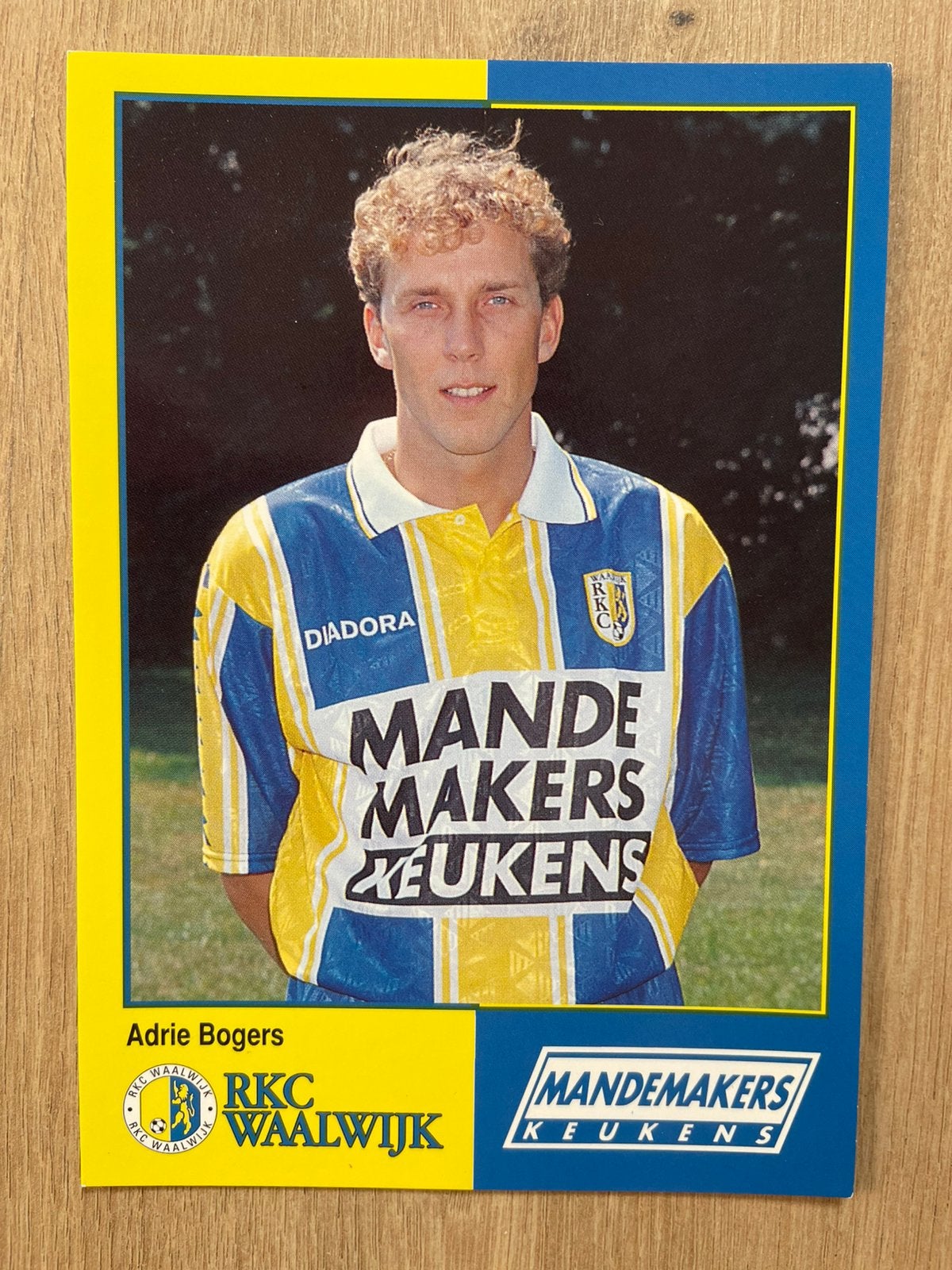 Fotokaart Adrie Bogers (RKC Waalwijk)., Ophalen of Verzenden, Nieuw, Spelerskaart