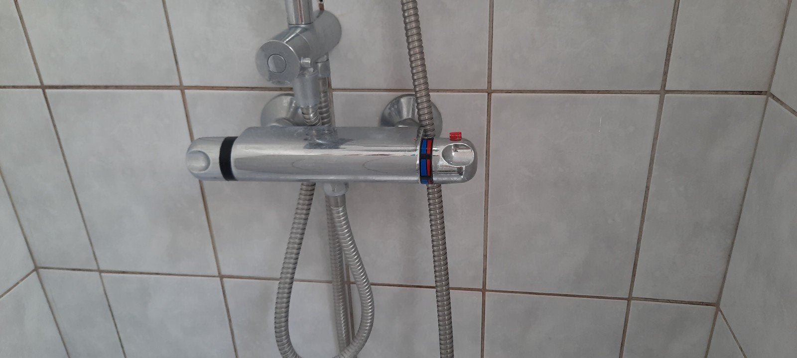 Doucheset met thermostaatkraan en regendouche, Ophalen