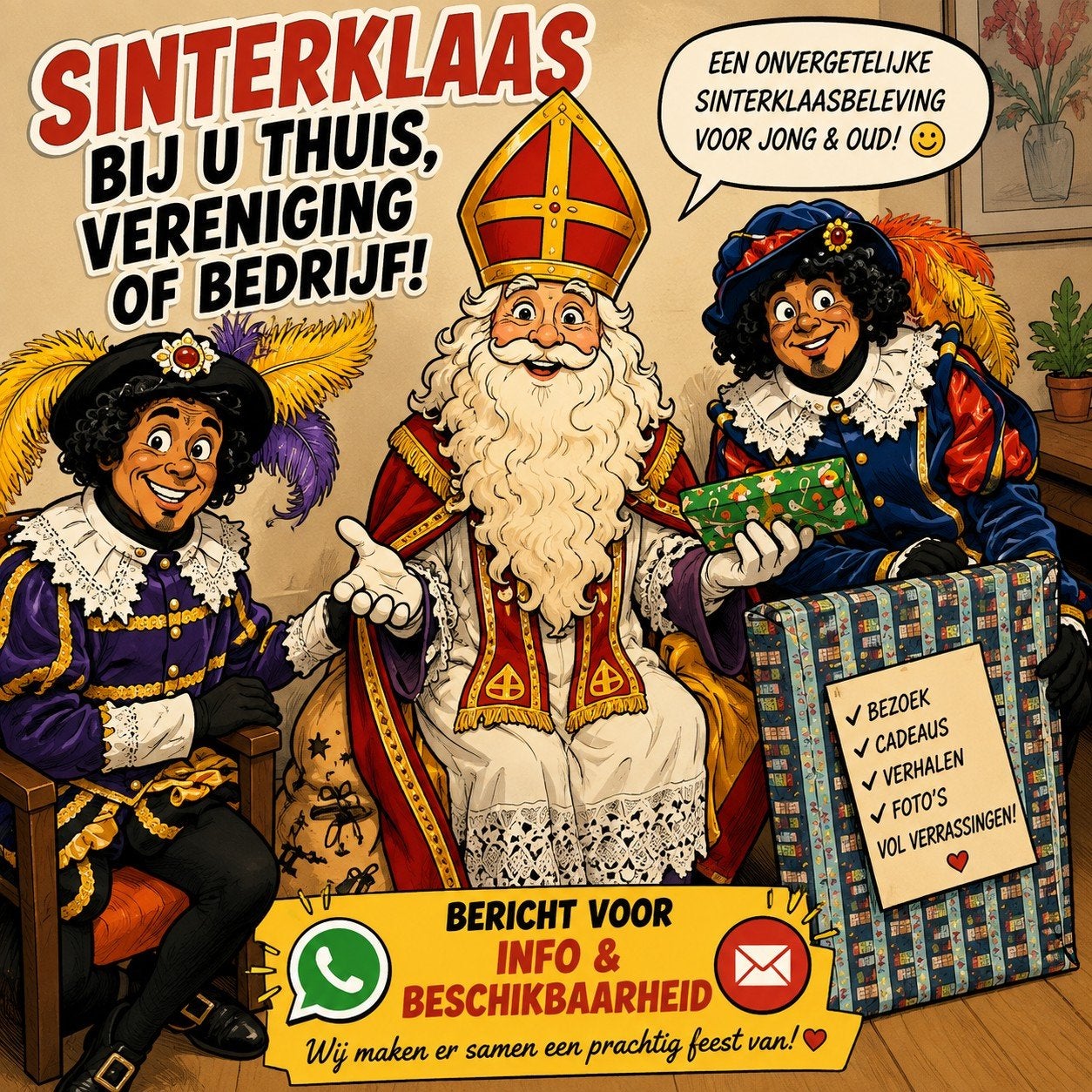 Sint en Piet op bezoek, Diversen, Ophalen of Verzenden