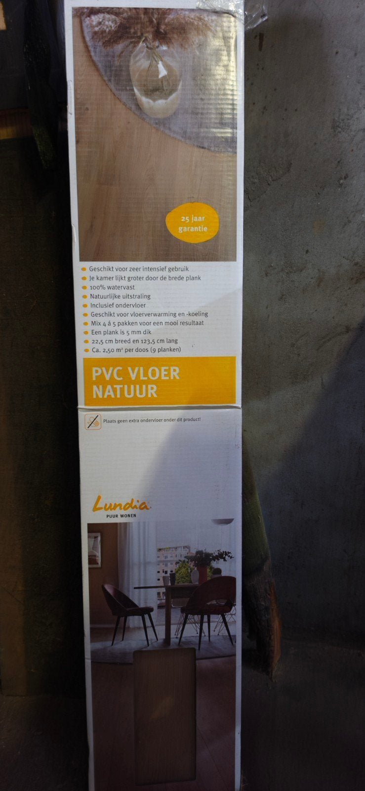 Lundia PVC Vloer Natuur - 2.50 m² per doos, Ophalen, Kunststof, 50 tot 150 cm, Overige typen