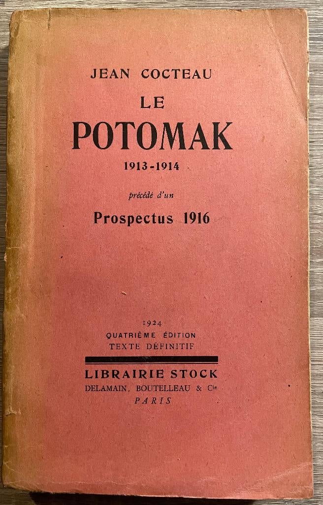 Le Potomak 1913-1914 précédé d'un Prospectus 1916, Gelezen, Ophalen of Verzenden, Jean Cocteau, Schilder- en Tekenkunst