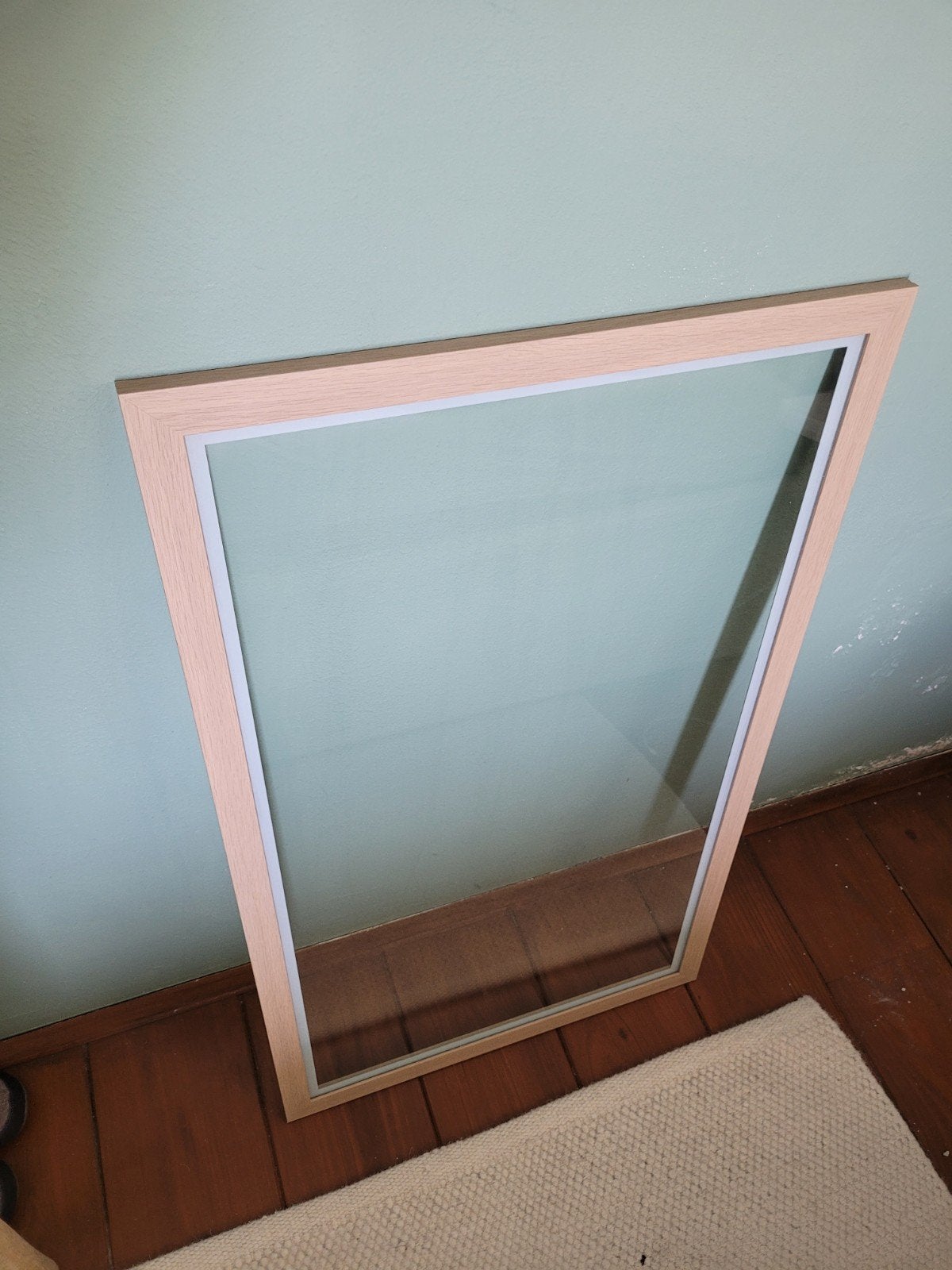 IKEA KOMPLEMENT Glasplaat, wit gelazuurd eikeneffect, Ophalen, Gebruikt, Wit, Hout