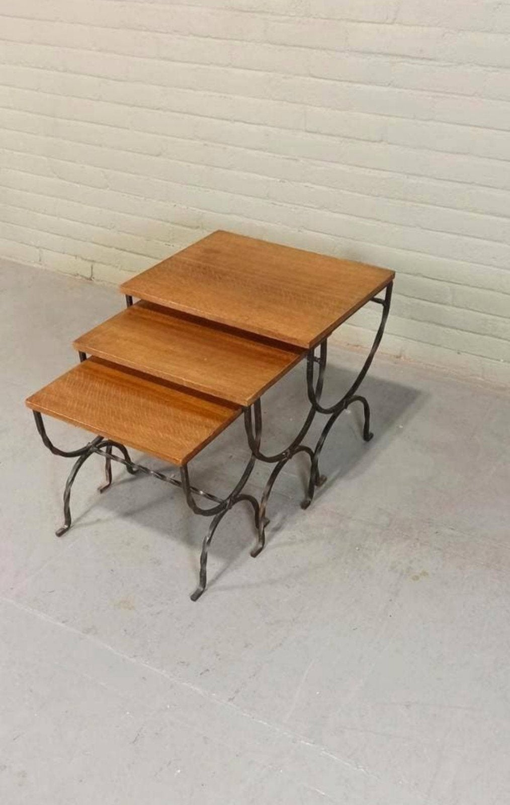 Vintage hout en ijzer mimiset, Ophalen, Tweedehands, Tweedehands, Tweedehands