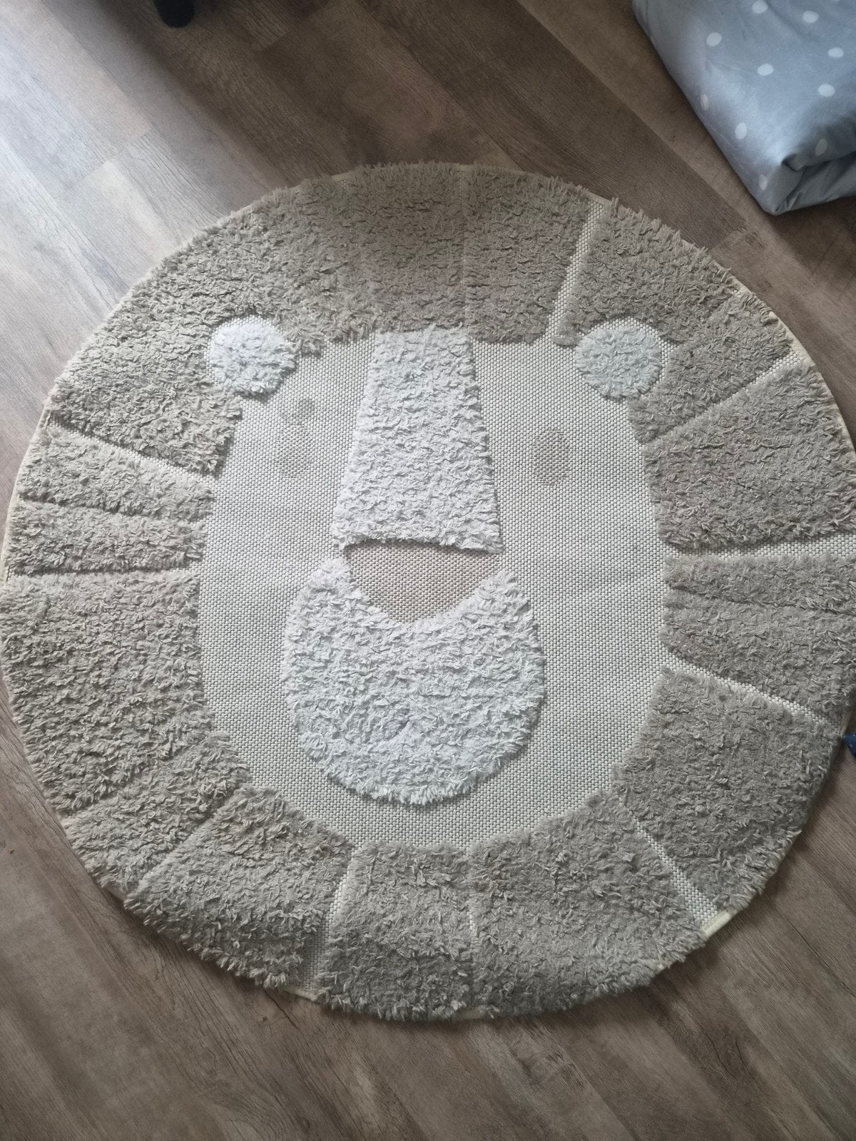 Rond vloerkleed met leeuwenkop - Kinderkamer, Ophalen, Gebruikt, 50 tot 100 cm, Rond