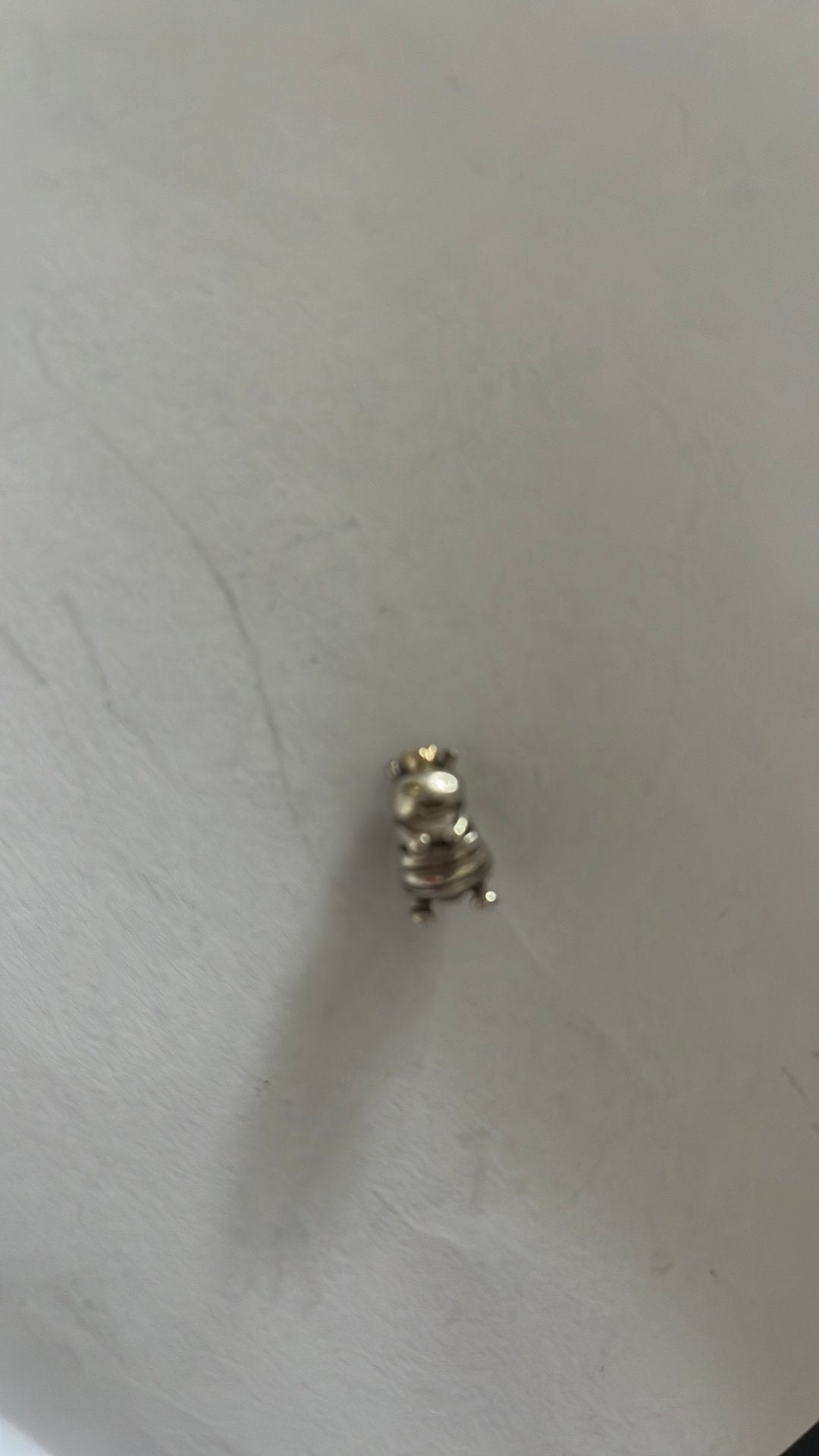Pandora bedel,  zilver met gouden kroontje, Sieraden, Tassen en Uiterlijk, Bedels, Ophalen of Verzenden, Zo goed als nieuw, Zilver