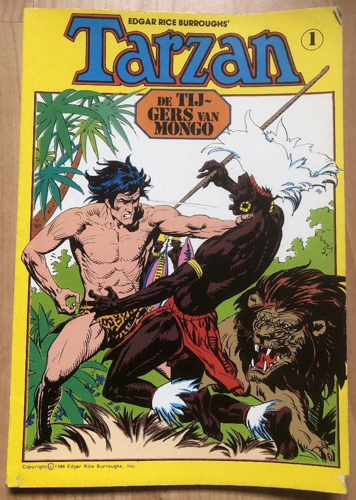 TARZAN - DE TIJGERS VAN MONGO - 1984, Eén stripboek, Ophalen of Verzenden, Zo goed als nieuw