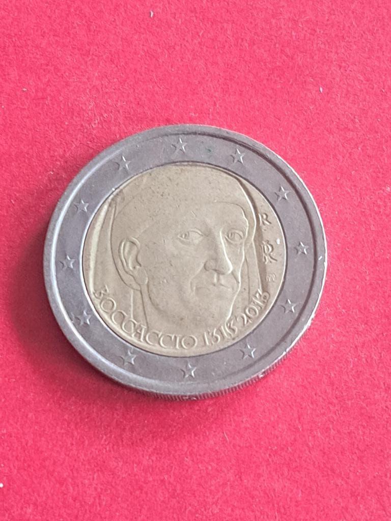 2013 Italië 2 euro 700 jaar G. Boccaccio, Postzegels en Munten, Verzenden, 2 euro, Italië, Geboorte of Huwelijk