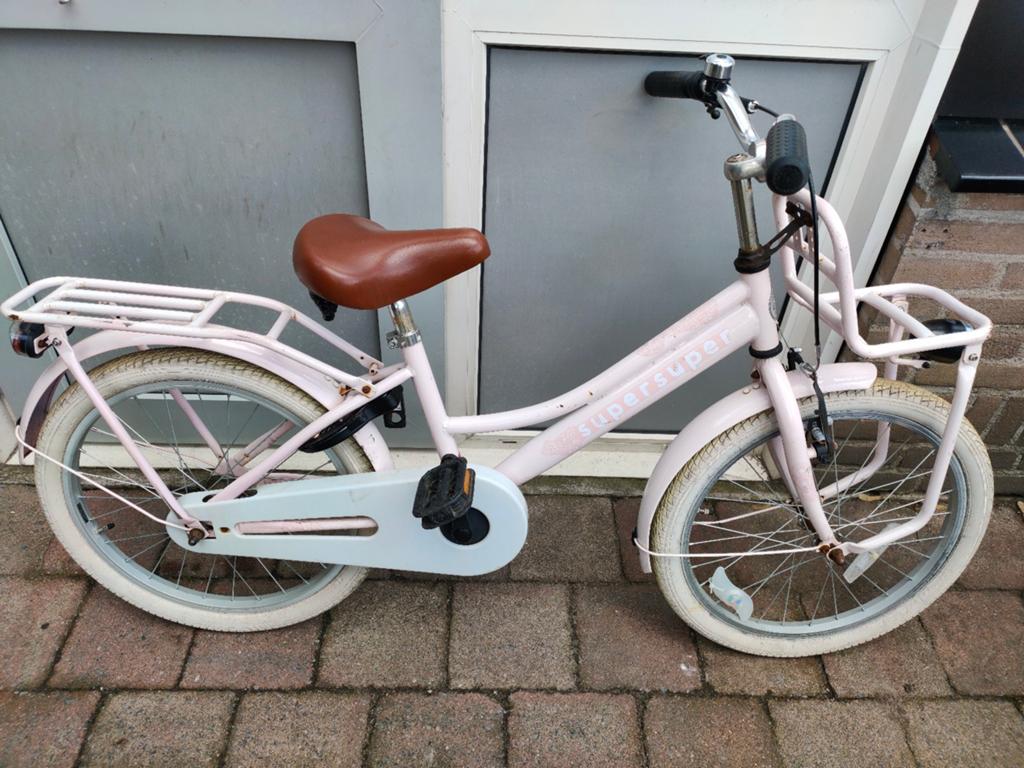 20 inch lichtroze Supersuper transportfiets, Terugtraprem, Gebruikt, Minder dan 47 cm, Ophalen