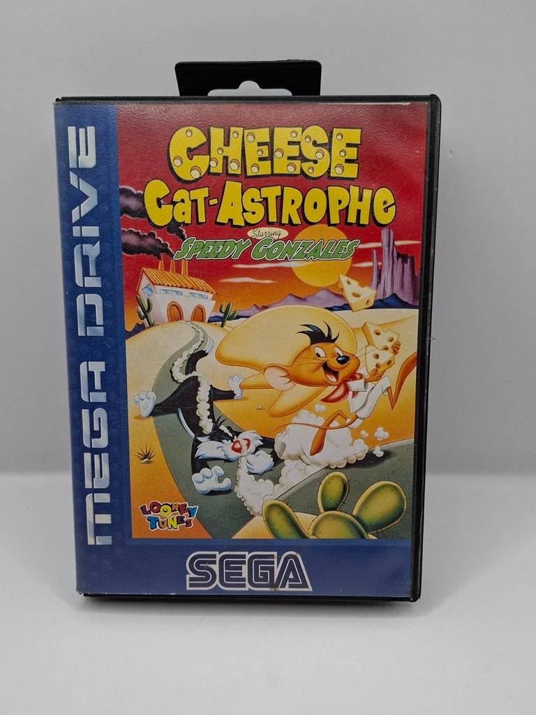 sega chees cat-astrophe ~ originele gamehoes en handleiding, Avontuur en Actie, 1 speler, Ophalen of Verzenden, Zo goed als nieuw