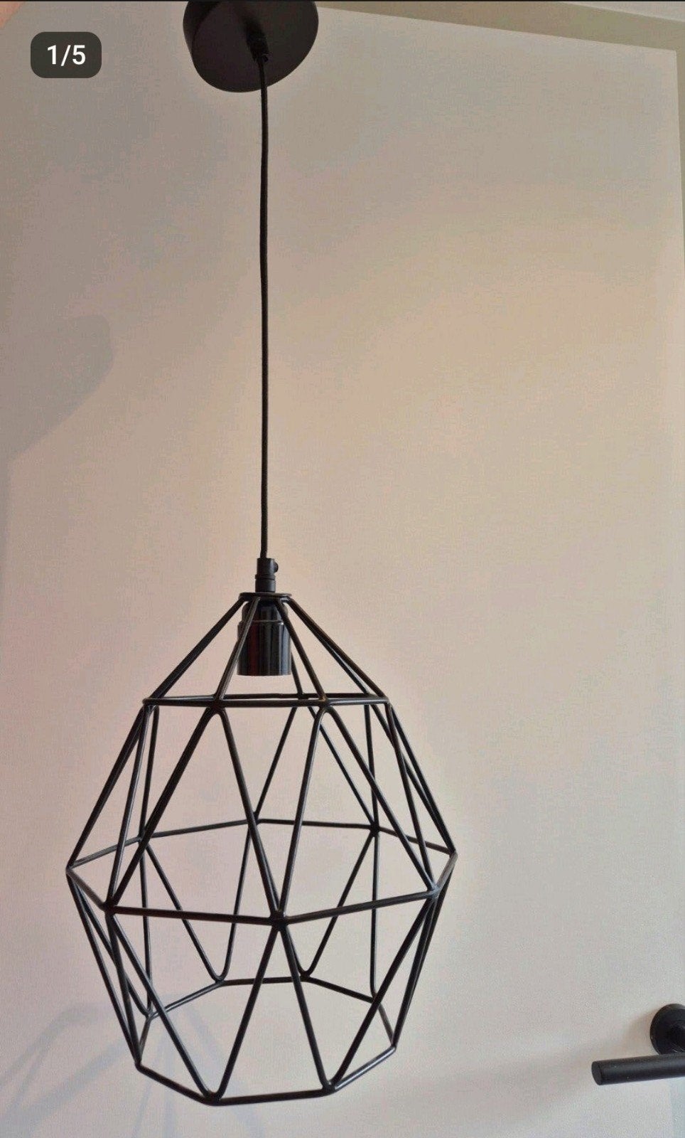 hanglamp/ zwarte kooi hanglamp, Ophalen