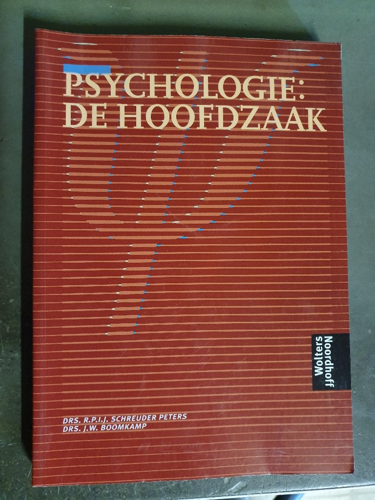Psychologie: De Hoofdzaak -Drs. R.P.I.J. Schreuder-Peters, Ophalen, Zo goed als nieuw