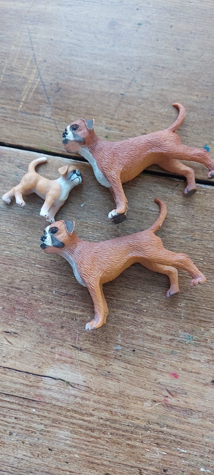 Boxer Honden Familie - 3 Figuren, Ophalen of Verzenden, Gebruikt