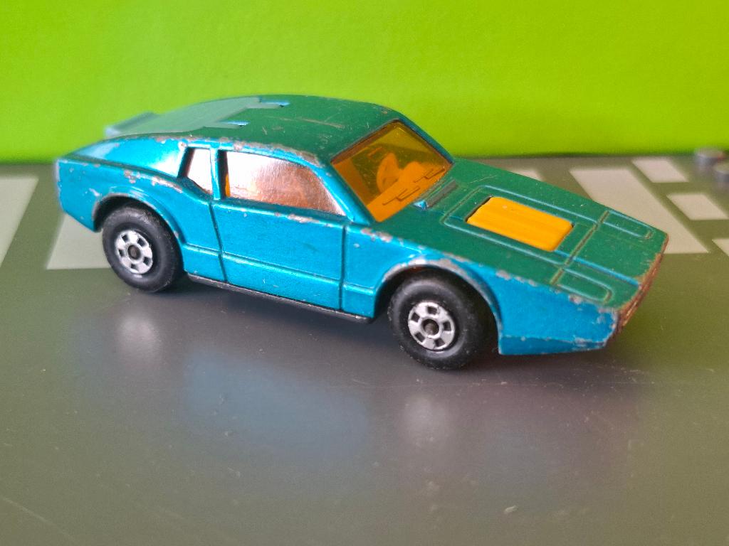 Matchbox 65 - Saab Sonett III [blauw] 1/55, Hobby en Vrije tijd, Ophalen of Verzenden, Gebruikt, Auto