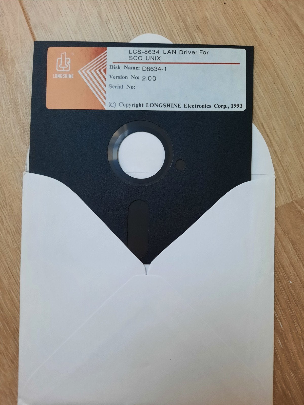 Floppy Longshine LAN driver for SCO UNIX, Ophalen of Verzenden