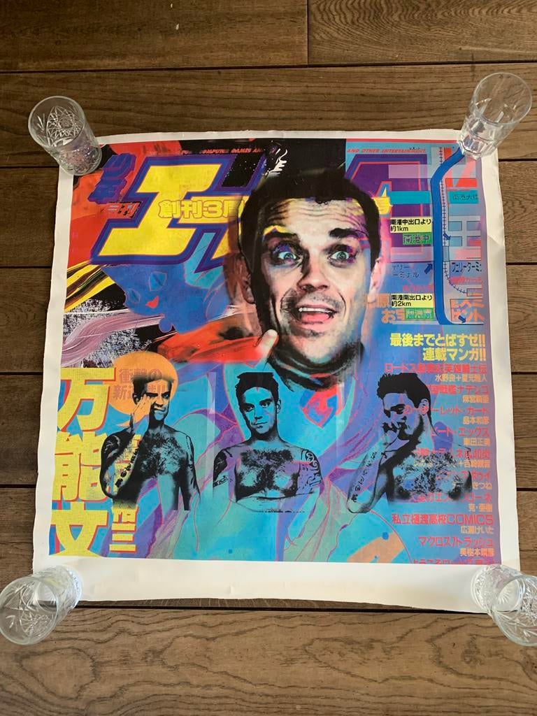Robbie Williams op canvasdoek, Verzamelen, Ophalen of Verzenden, Zo goed als nieuw
