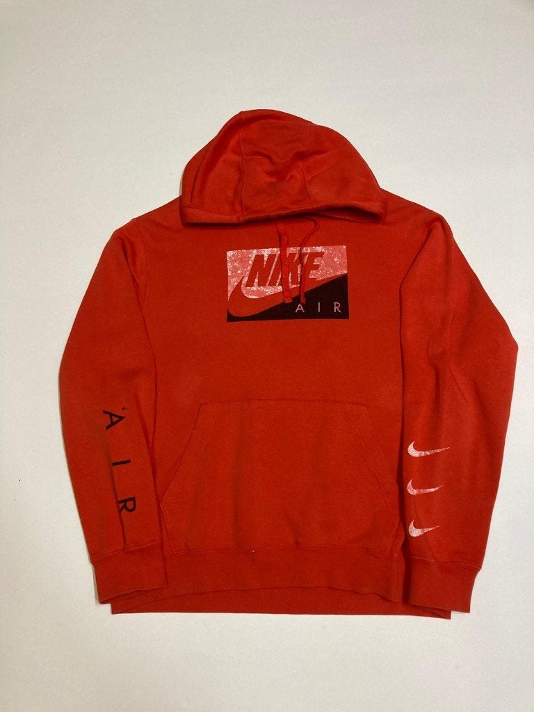 Y2K 2000s Nike hoodie – Big Swoosh - L - Red, Maat 52/54 (L), Nike, Ophalen of Verzenden, Zo goed als nieuw