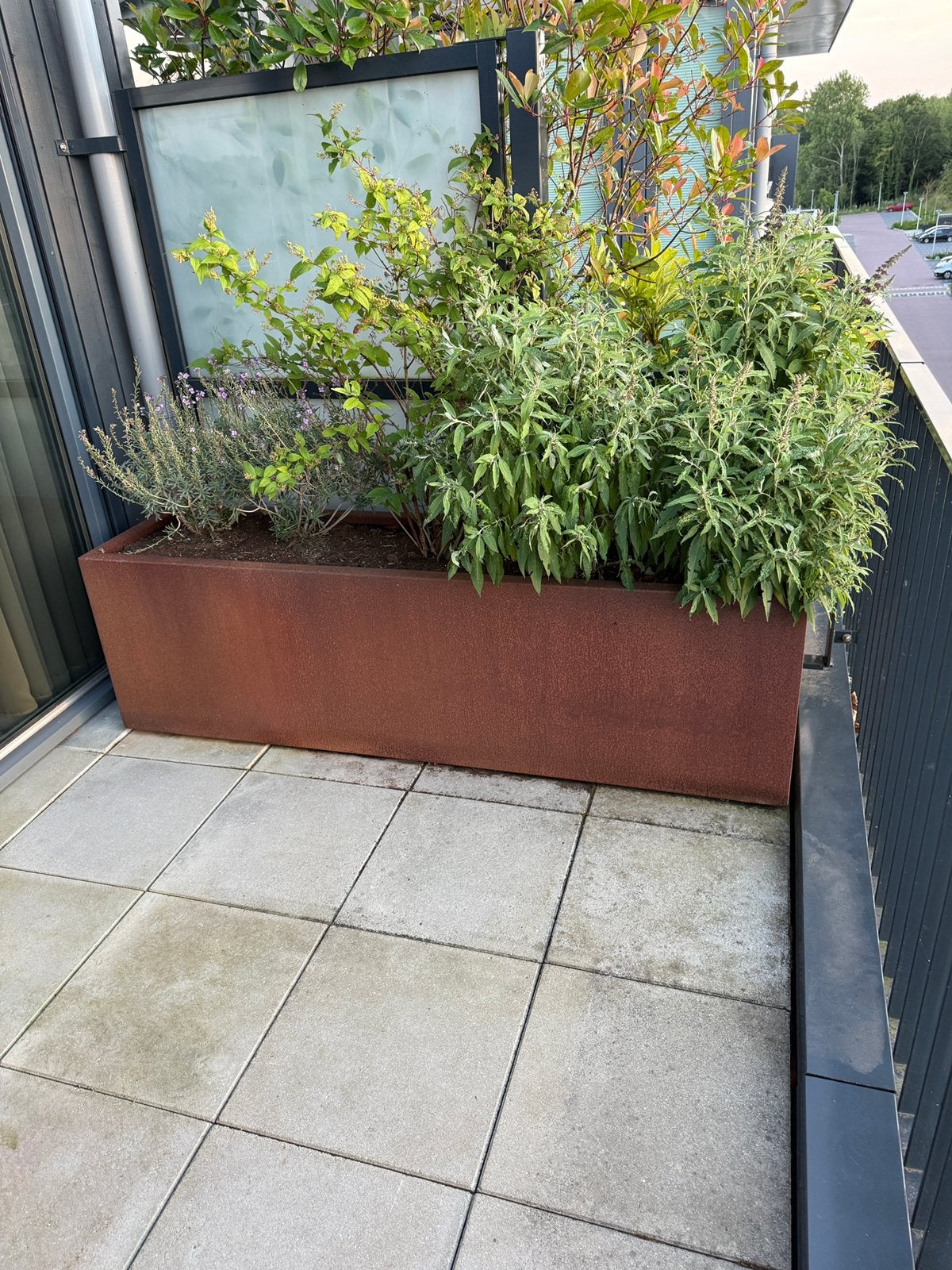 Plantenbak roest, Ophalen, 100 cm of meer, Zo goed als nieuw, Balkon