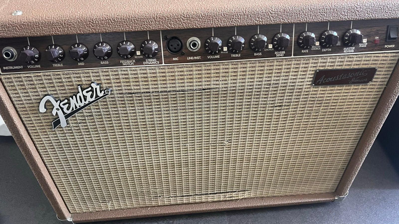 Te koop werkende Fender Acoustasonic Junior versterker, Muziek en Instrumenten, Versterkers | Bas en Gitaar, Ophalen of Verzenden