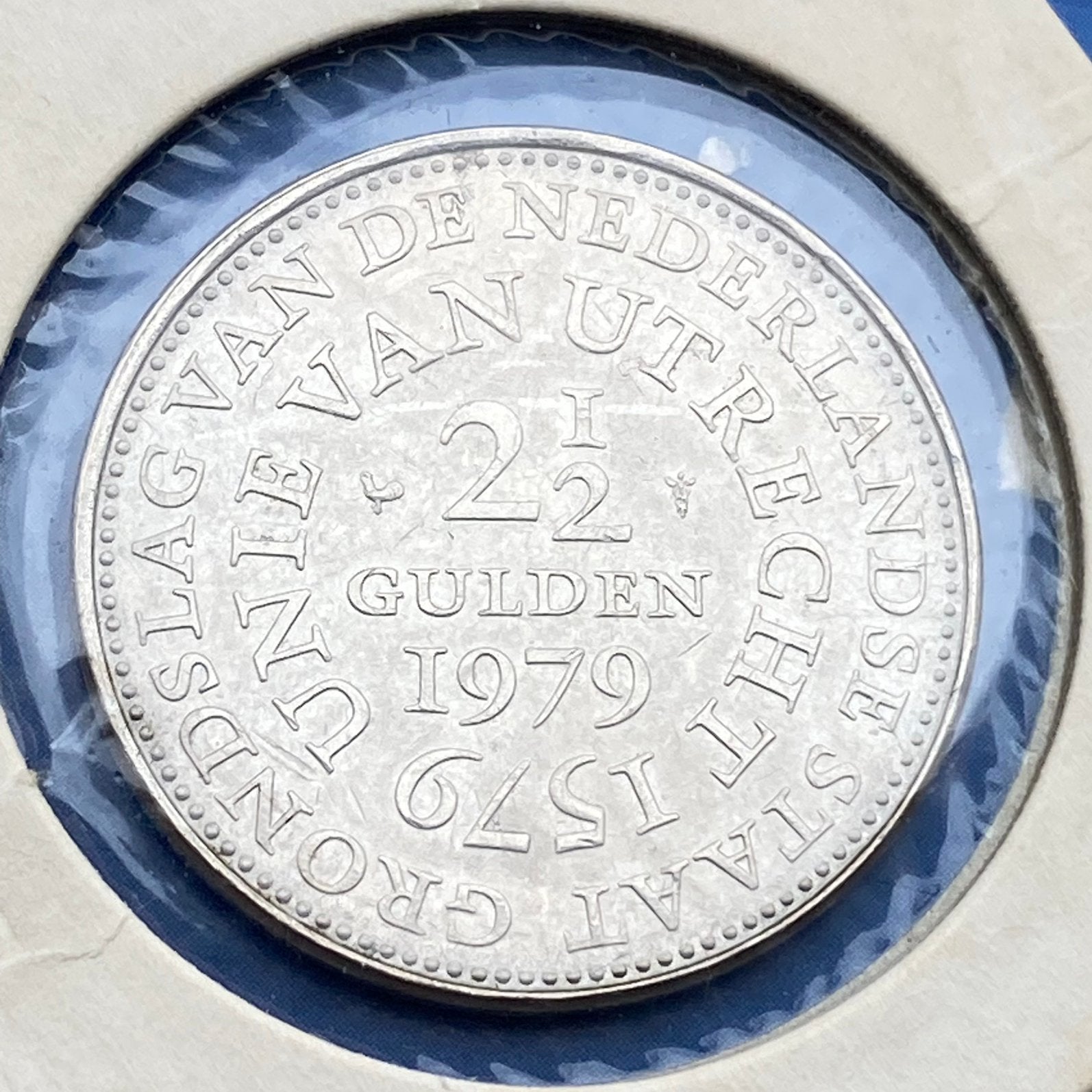 Unie van Utrecht Rijksdaalder uit 1979 van koningin juliana, Verzenden, Koningin Juliana, 2½ gulden, Losse munt