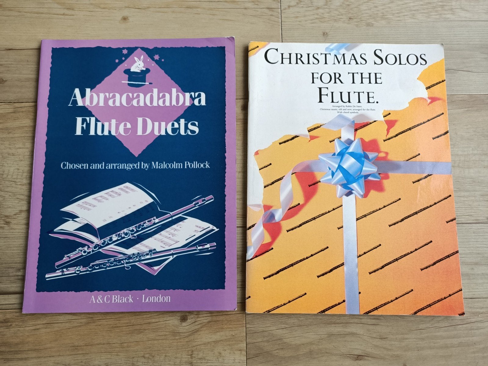 2 dwarsfluitboeken: Abracadabra Flute Duets & Christmas Solo, Ophalen of Verzenden, Gebruikt, Dwarsfluit of Piccolo