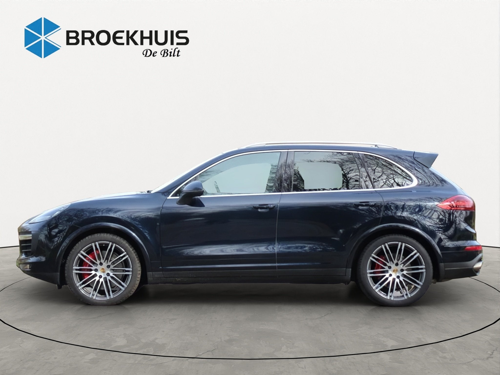 Porsche Cayenne 4.8 Turbo, Auto's, Gebruikt, Blauw, 520 pk, Leder