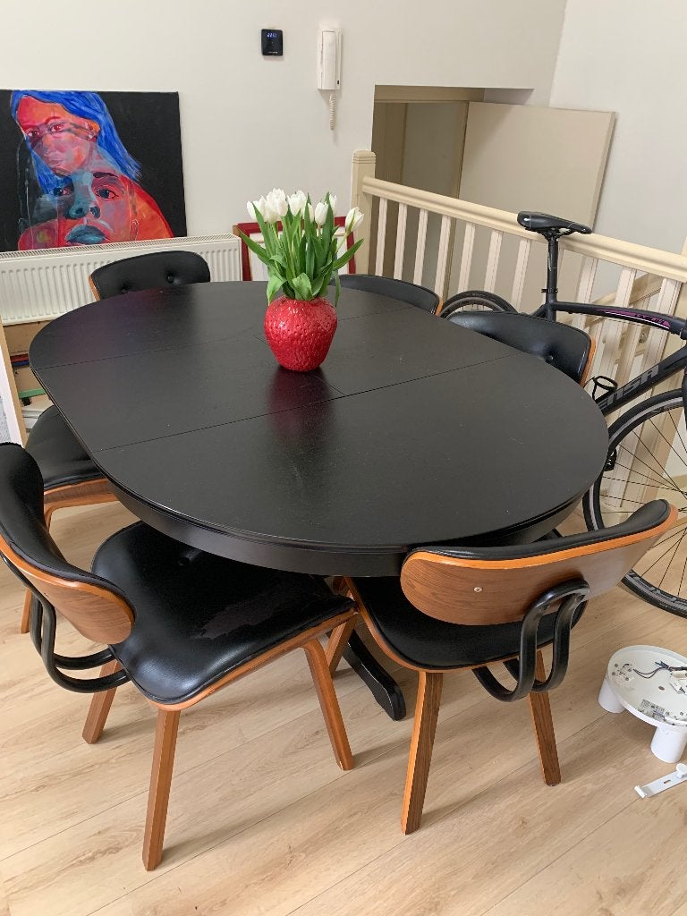 Ingatorp eettafel, Ophalen, Gebruikt, Rond, 200 cm of meer