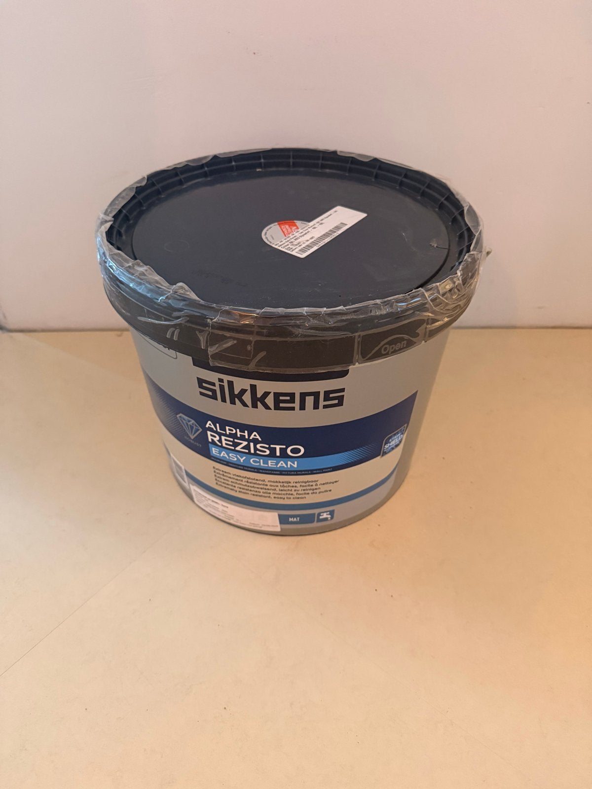 Sikkens Alpha Rezisto Easy Clean Muurverf RAL 9003, Ophalen, 5 tot 10 liter, Wit, Nieuw