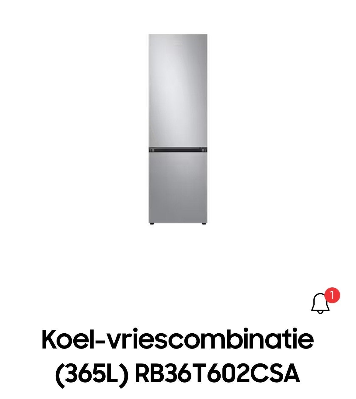Samsung Koel-vriescombinatie RB36T602CSA 365L, Ophalen, 200 liter of meer, 60 cm of meer, Met aparte vriezer