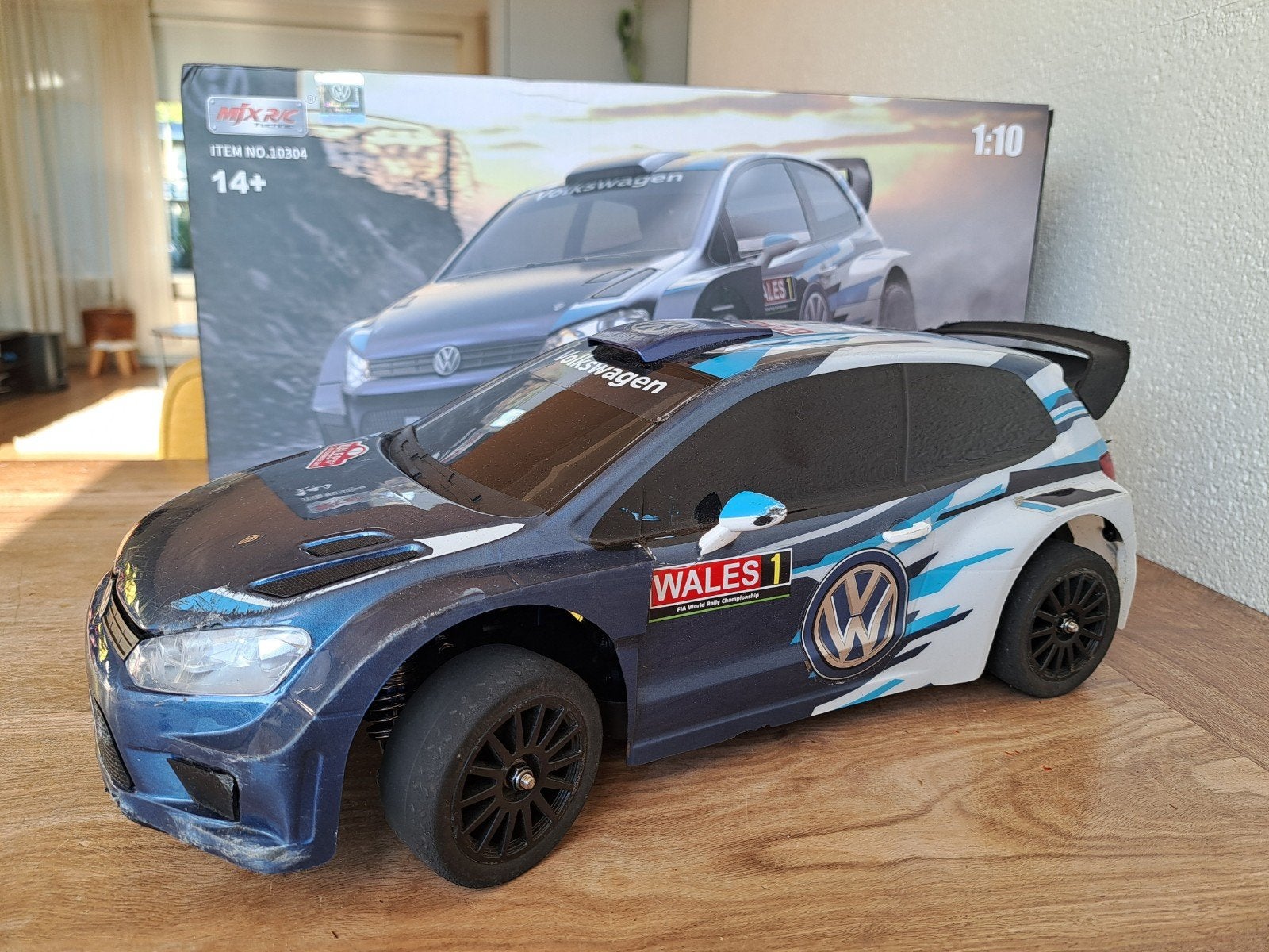 Mjx hyper go 1/10 Polo rally, Elektro, Gebruikt, Auto offroad, Ophalen of Verzenden