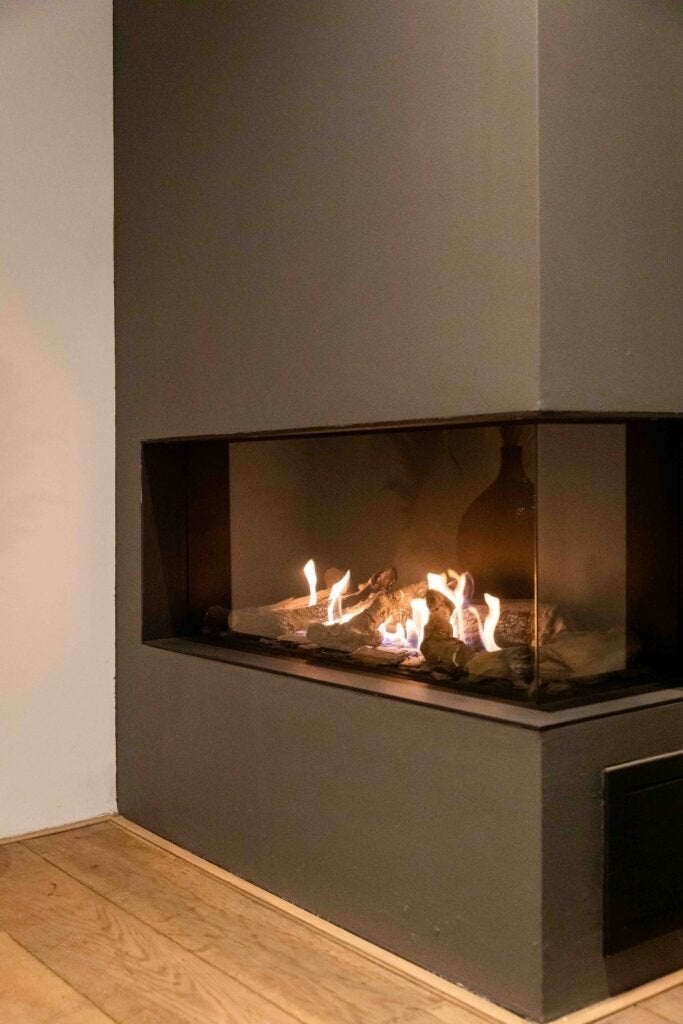 Gashaard gaskachel, Ophalen, Gebruikt, Inbouw, Hout